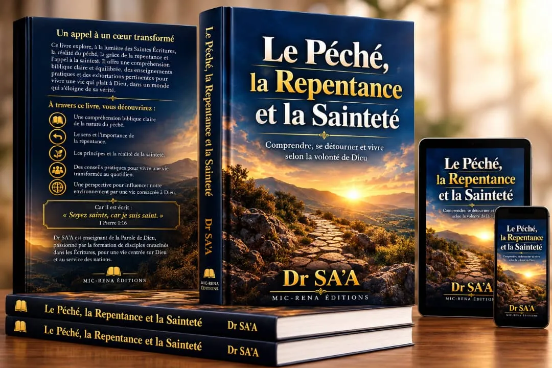 Couverture, dos et versions numériques du livre Le Péché, la Repentance et la Sainteté du Dr SA’A