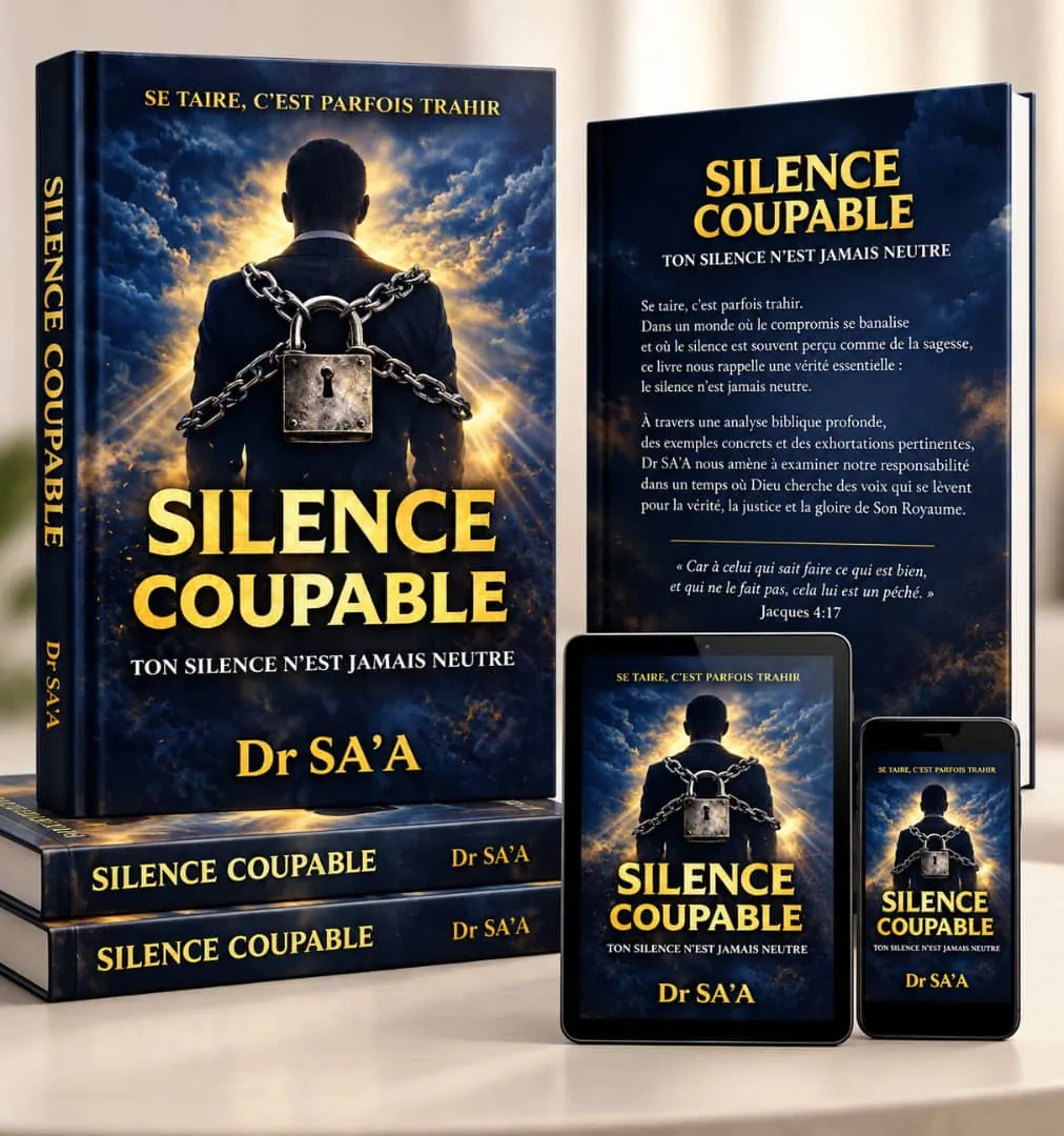 Couverture, dos et versions numériques du livre Silence coupable du Dr SA’A